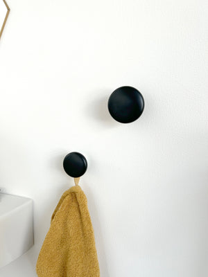 Patère Porcelaine Noire 1950